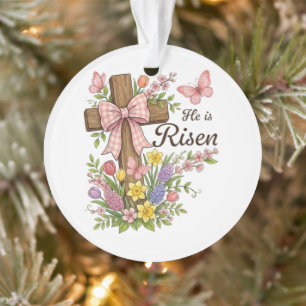 Adorno Cristianismo- Él ha Resucitado Cruz Floral Religio