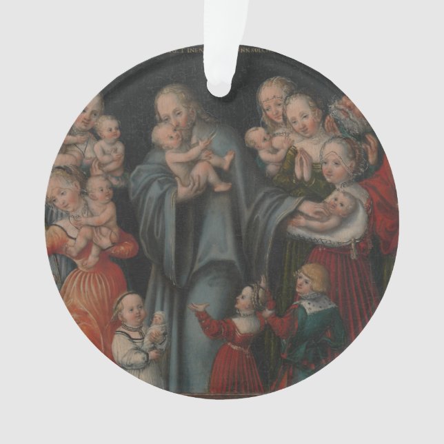 Adorno Cristo que bendice a los niños (Anverso)