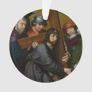 Adorno Cristo que lleva la cruz, con la crucifixión