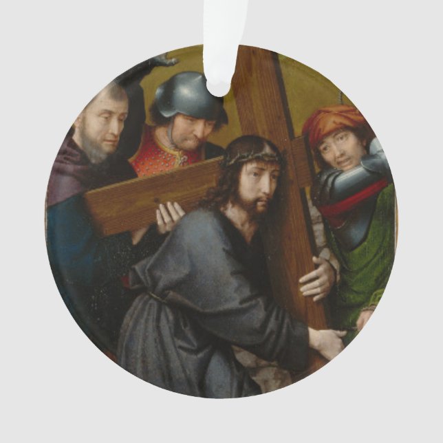 Adorno Cristo que lleva la cruz, con la crucifixión (Anverso)