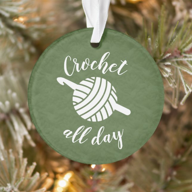 Adorno Crochet All Day ・ Yarn Ball & Hook Crafting (Árbol)