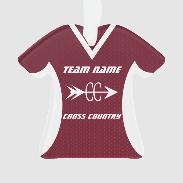 Adorno Cross Country Maroon Sports Jersey (Anverso)