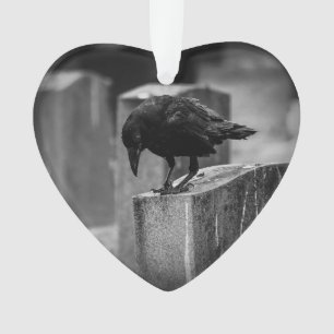 Adorno Crow en el cementerio caído