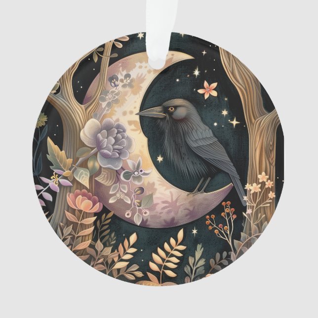 Adorno Crow Moon Acrylic (Anverso)
