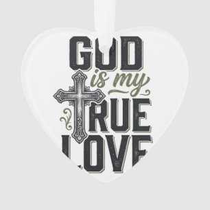 Adorno Cruz Cristiana Dios Es Mi Verdadero Amor Vector