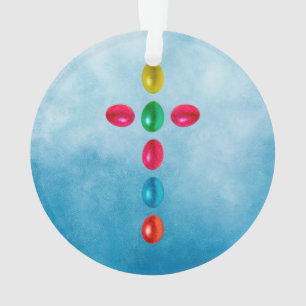 Adorno Cruz de huevos de Pascua