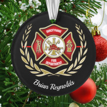 Cruz de Malta Bombero Personalizado