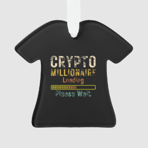 Adorno Crypto Millionaire Cargando cosecha retro