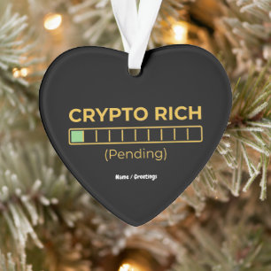 Adorno Crypto Rico Pendiente Barra de Carga Divertido Inv