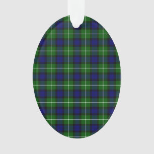 Adorno Cuadros azules y verdes de Lamont tartán