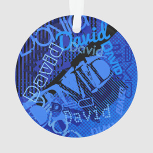 Adorno Cualquier nombre personalizable creativo azul