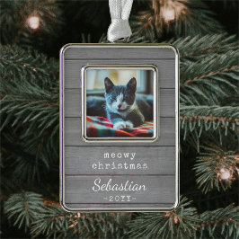 Adorno Cualquier texto con Navidades flojos foto gatos gr