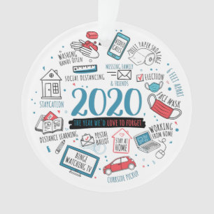 Adorno Cuarentena de Navidades 2020 Stay Home Commemorati