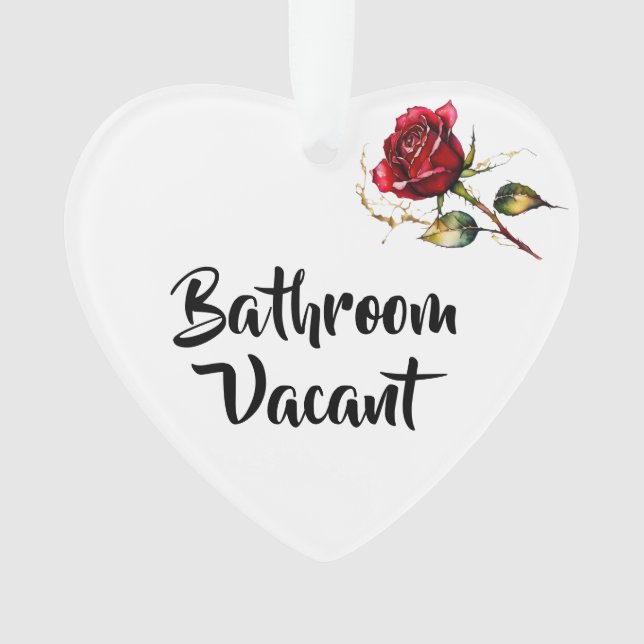 Adorno Cuarto de baño Vacante/Rosa Roja Comprometida (Anverso)