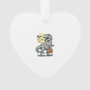 Adorno Cubeta de dulces de T-Rex momia de Halloween Vecto