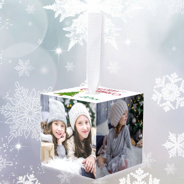 Adorno Cúbico 5 Navidades de fotografía Niños Mascotas de famili (Subido por el creador)