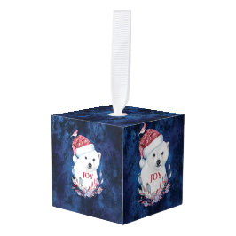 Adorno Cúbico Alegría de los Navidades de pájaro Gorra de oso po