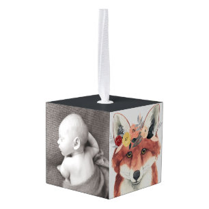 Adorno Cúbico Añada su Fox conocido del silvicultor de la corona
