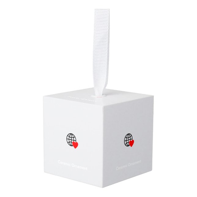 Adorno Cúbico Añadir encanto a tu árbol de Navidad (Anverso en perspectiva)