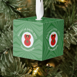 Adorno Cúbico Ángel de Navidad marroquí Bandera Personalizada 