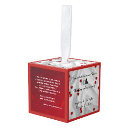 Adorno Cúbico Aniversario personalizado de la bendición del Boda