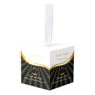 Adorno Cúbico Aniversario religioso Boda de Oro 50