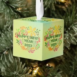 ADORNO CÚBICO AÑO NUEVO FELIZ PERSONALIZADO 20XX