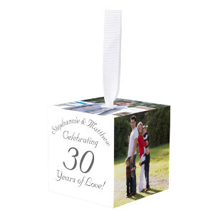 Adorno Cúbico Años de amor Aniversario Foto Cubo de amor