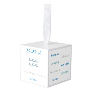 Adorno Cúbico Aquarius Ornament
