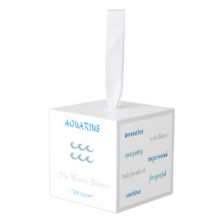 Adorno Cúbico Aquarius Ornament