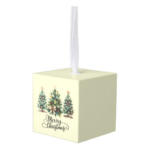 Adorno Cúbico Árbol de Navidad Alegre Leopardo Coquette Lazo Nav