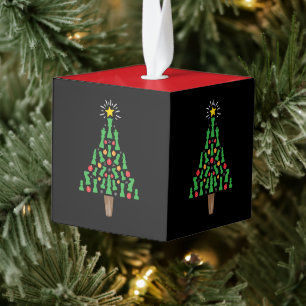 Adorno Cúbico Árbol de Navidad de ajedrez Piece