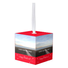 Adorno Cúbico Árbol de Navidad de cuatro fotos Personalizado