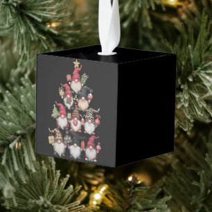 Adorno Cúbico Árbol de Navidad Gnomos Navidad Divertida Fiestas