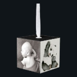 Adorno Cúbico Baby Panda | Cute y Furry<br><div class="desc">Esta acuarela tiene un oso de panda suave  | Por Melissa Wang</div>