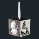 Adorno Cúbico Baby Panda | Cute y Furry<br><div class="desc">Esta acuarela tiene un oso de panda suave  | Por Melissa Wang</div>