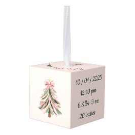 Adorno Cúbico Baby’s First Christmas Personalized Cube Ornament