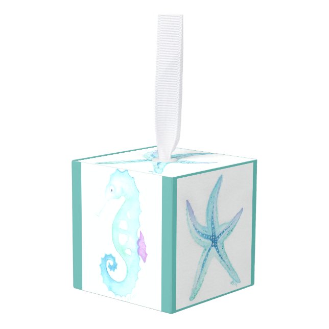 Adorno Cúbico Bajo el mar (Anverso en perspectiva)