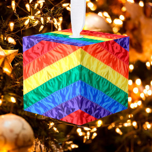 Adorno Cúbico Bandera arco iris LGBT Bandera del orgullo gay Per