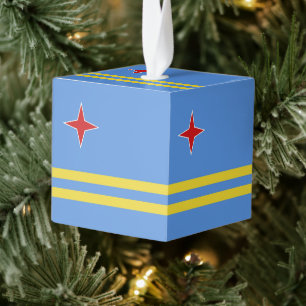 Adorno Cúbico Bandera de Aruba