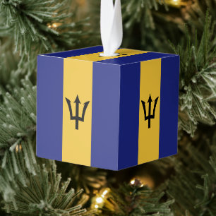 Adorno Cúbico Bandera de Barbados