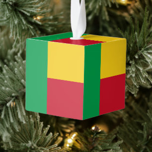 Adorno Cúbico Bandera de Benín