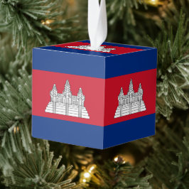 Adorno Cúbico Bandera de Camboya