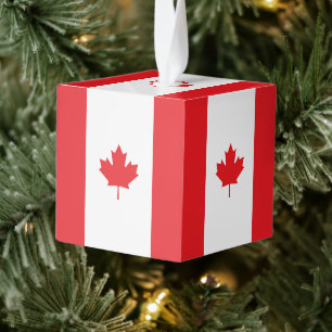 Adorno Cúbico Bandera de Canadá