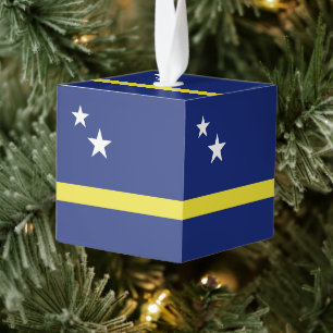 Adorno Cúbico Bandera de Curazao