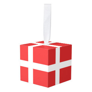 Adorno Cúbico Bandera de Dinamarca