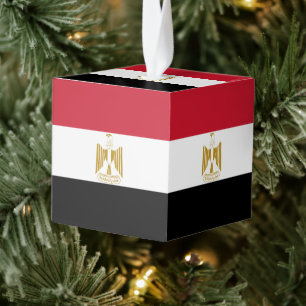 Adorno Cúbico Bandera de Egipto