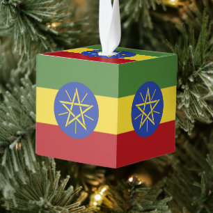 Adorno Cúbico Bandera de Etiopía
