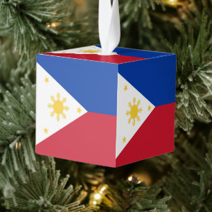 Adorno Cúbico Bandera de Filipinas