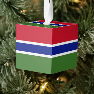 Adorno Cúbico Bandera de Gambia